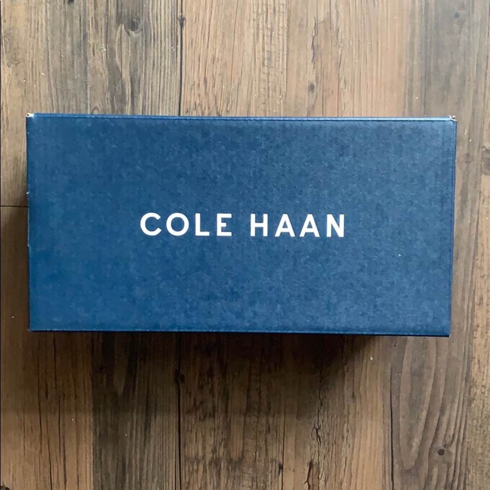 NWT Cole Haan Black Suede Braelyn Foodbed Sandals